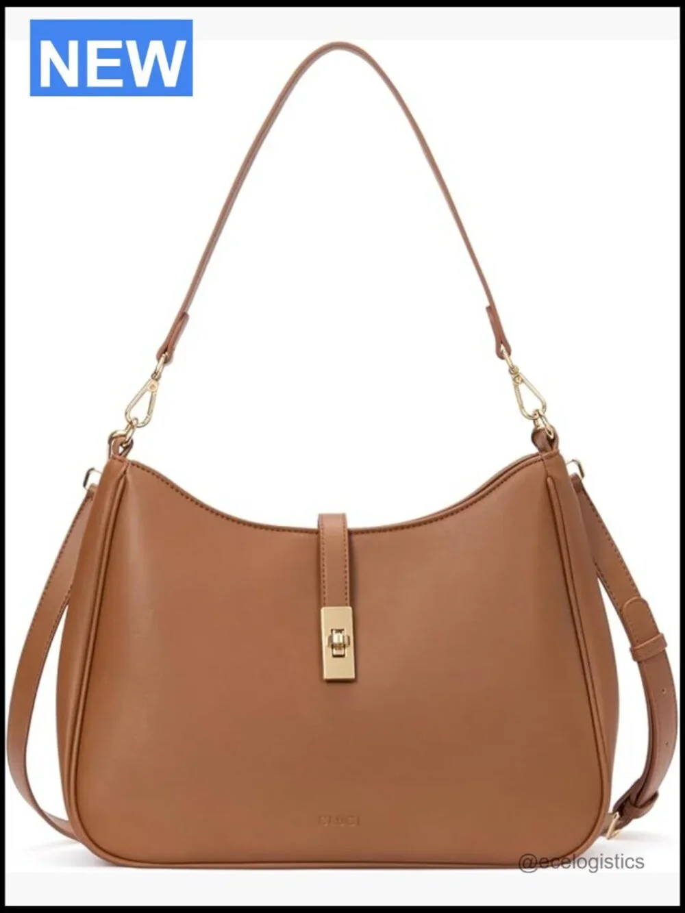 Vegan Leather Hobo Bag Tote Shoulder Crossbody Handbag with Adjustable Strap